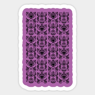 Hand-drawn French Damask Pattern Sticker